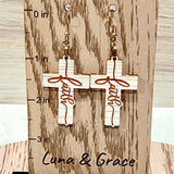 2.5 Inch Acrylic Dangle Cross Earrings